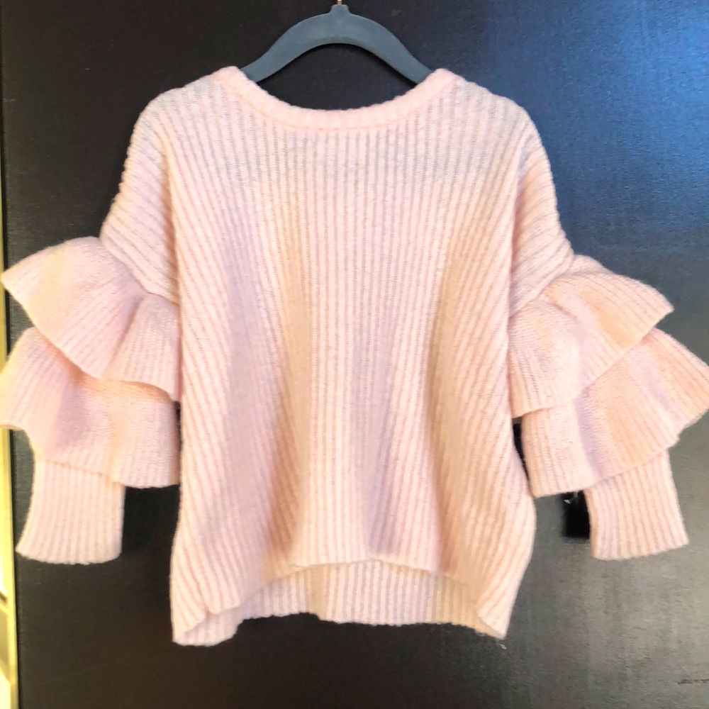 Girls Pink Dressy Sweater